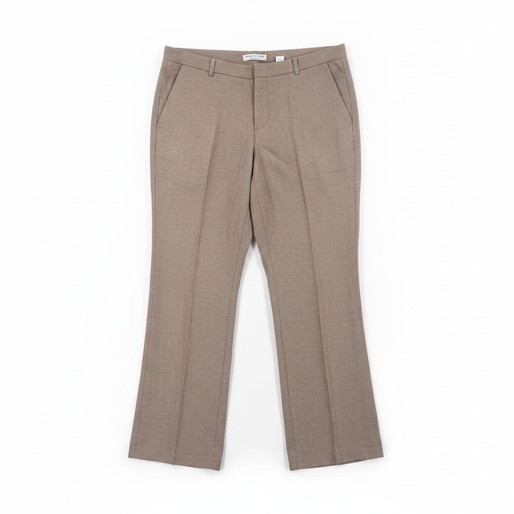 Coldwater Creek Natural Fit 100% Linen Straight Leg Taupe Pants Petite P16